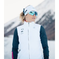 Tricotée femme Sportful Squadra W Jersey Blanc / Bleu galaxie